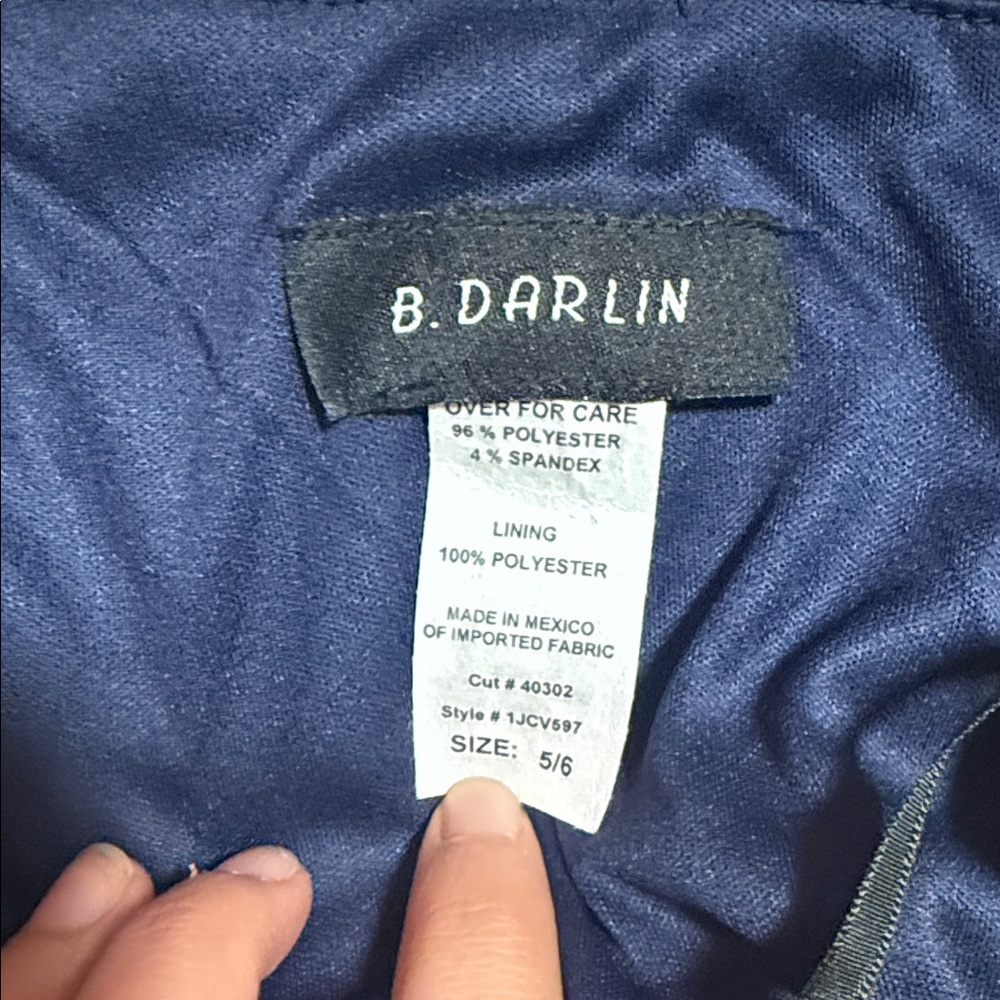 B Darlin Deep Blue Dress